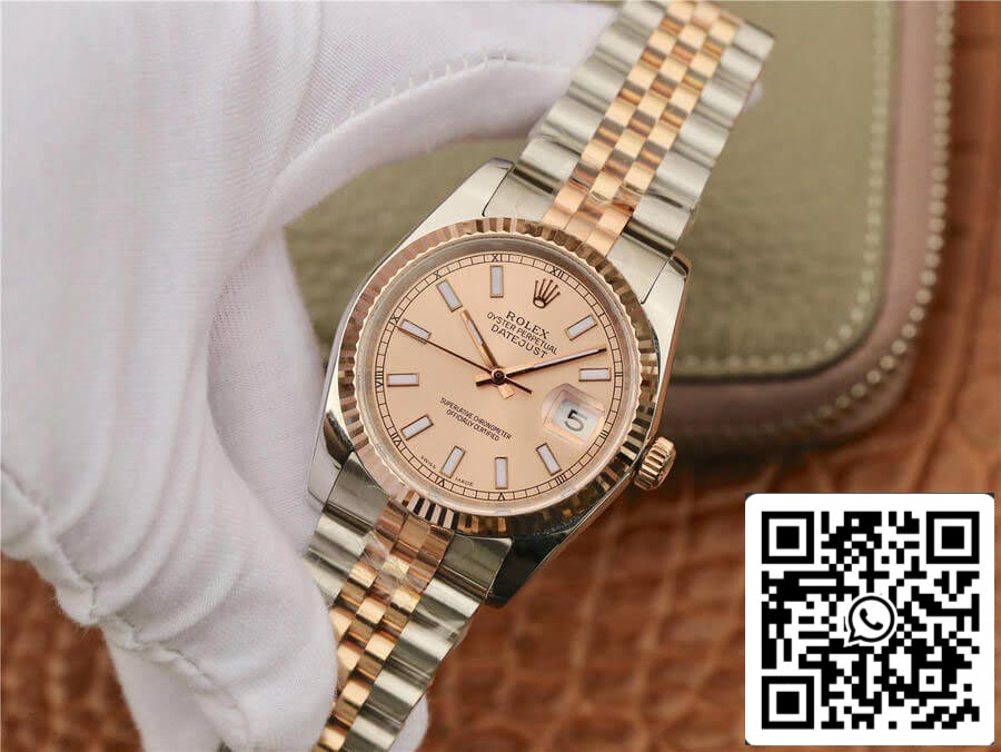 Rolex Datejust 116231 36MM 1:1 Meilleure édition GM Factory Cadran rose en or rose