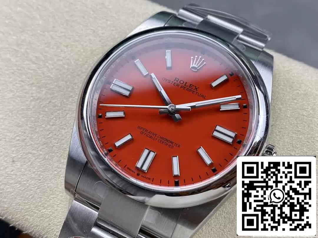 Rolex Oyster Perpetual M124300-0007 41MM 1:1 Meilleure édition Clean Factory Cadran rouge corail