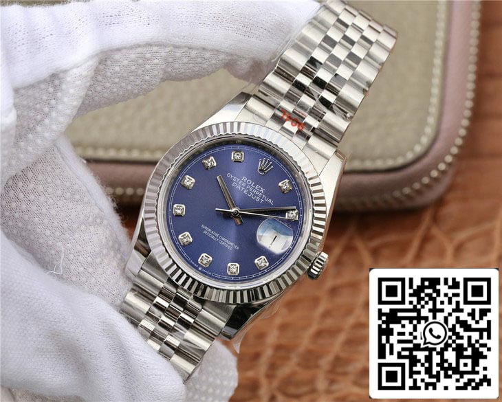 Rolex Datejust M126234-0037 1:1 Meilleure édition GM Factory Cadran bleu serti de diamants