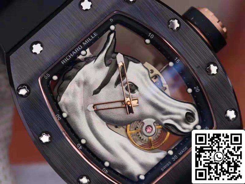 Richard Mille Polo Club Saint Tropez RM52-02 KV Factory 1:1 Best Edition Swiss ETA8215 Silver Horse Dial