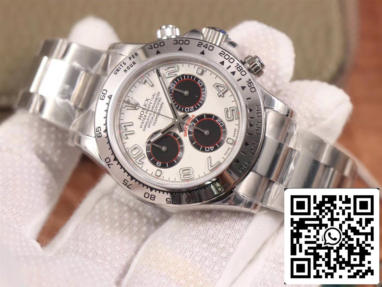 Rolex Daytona Cosmograph 116509 1:1 Meilleure édition JH Factory Or blanc 18 carats