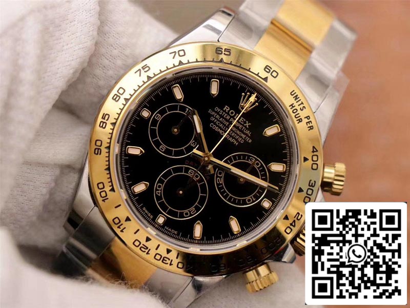 Rolex Daytona Cosmograph M116503-0004 1:1 Meilleure édition Noob Factory Cadran noir Suisse ETA4130