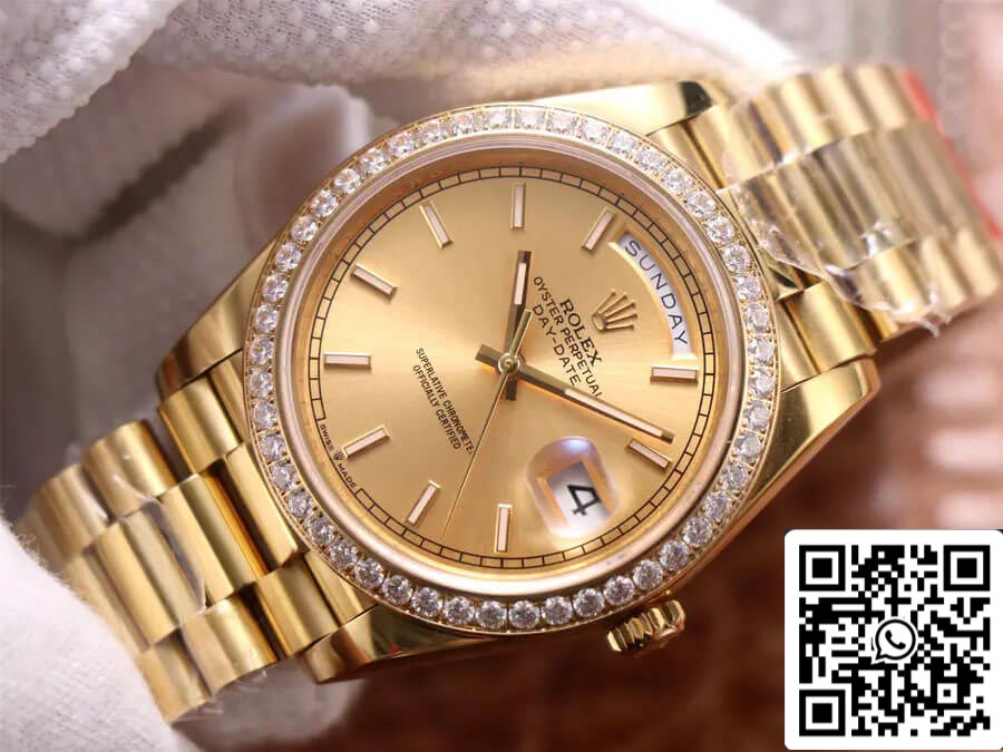 Rolex Day Date M228348RBR-0008 1:1 Best Edition EW Factory 18ct Yellow Gold