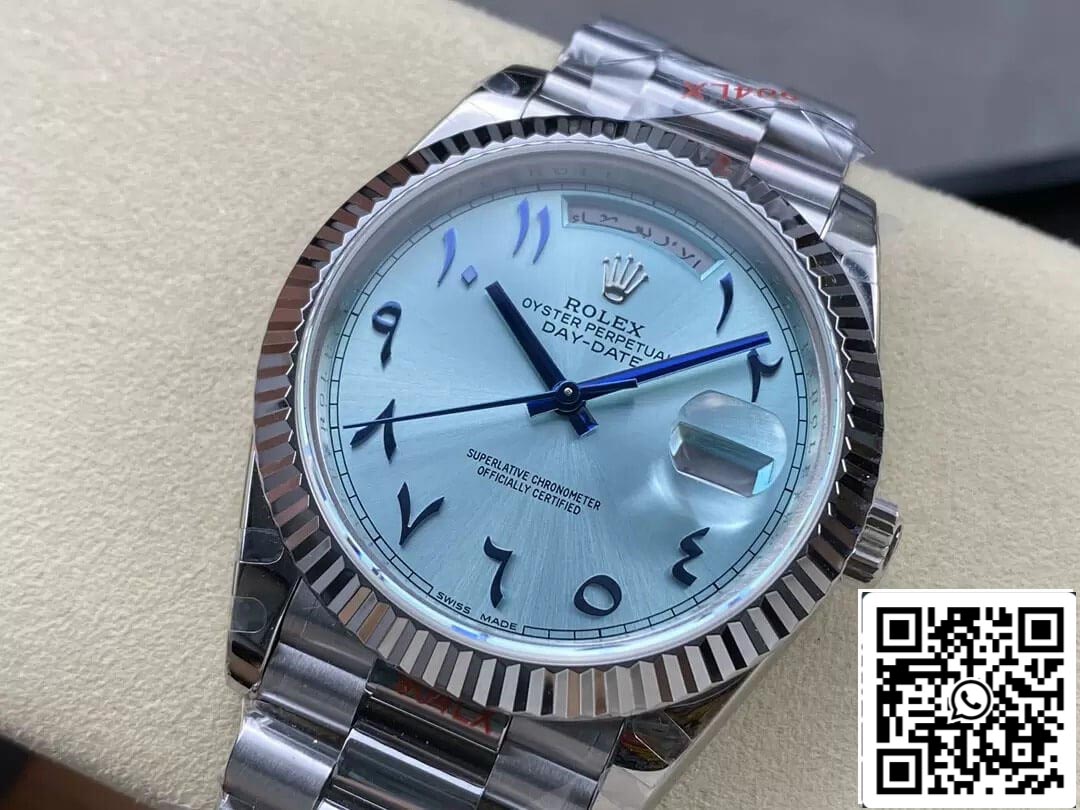 Rolex Day Date M228236 1:1 Meilleure édition GM Factory V2 Cadran bleu du Moyen-Orient