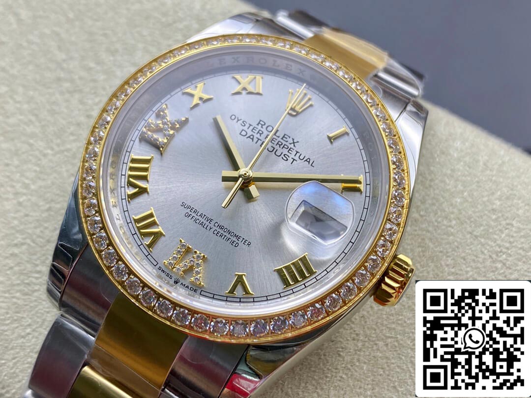 Rolex Datejust M126283RBR-0018 1:1 Meilleure édition EW Factory Cadran argenté