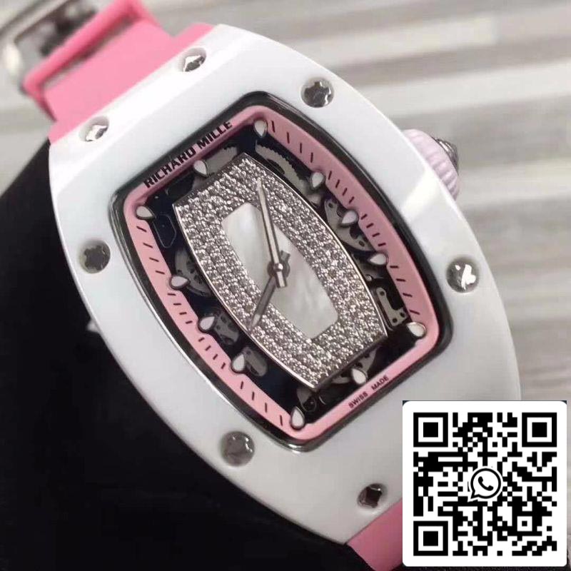 Richard Mille RM07 1:1 Best Edition Swiss ETA6T51 Red Dial with Diamonds