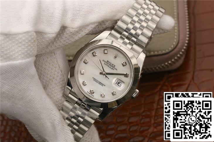 Rolex Datejust M126300 1:1 Meilleure édition EW Factory Cadran fritillaire blanc