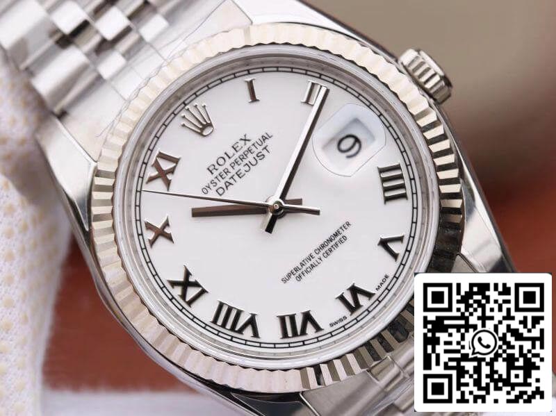 Rolex Datejust 116234 36mm AR Factory 1:1 Best Edition Swiss ETA3135 White Dial