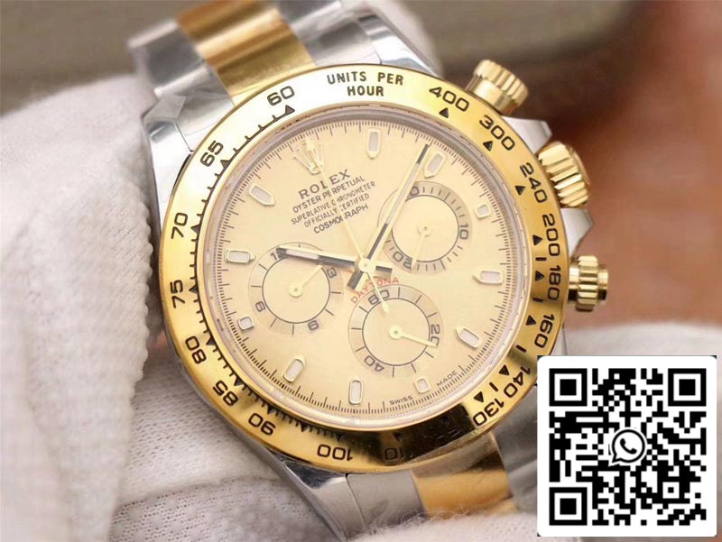 Rolex Daytona Cosmograph M116503-0003 1:1 Meilleure édition Noob Factory Cadran doré Suisse ETA4130