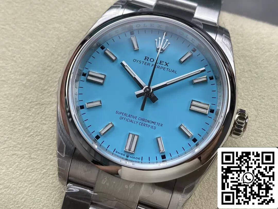 Rolex Oyster Perpetual M126000-0006 36MM 1:1 Best Edition VS Factory Turquoise Blue Dial