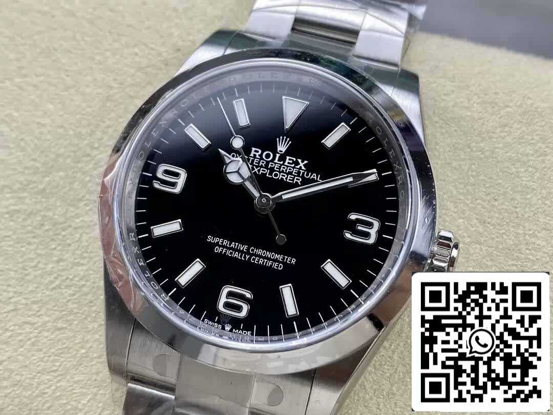 Rolex Explorer M124270-0001 36MM 1:1 Meilleure édition Cadran noir d'usine propre