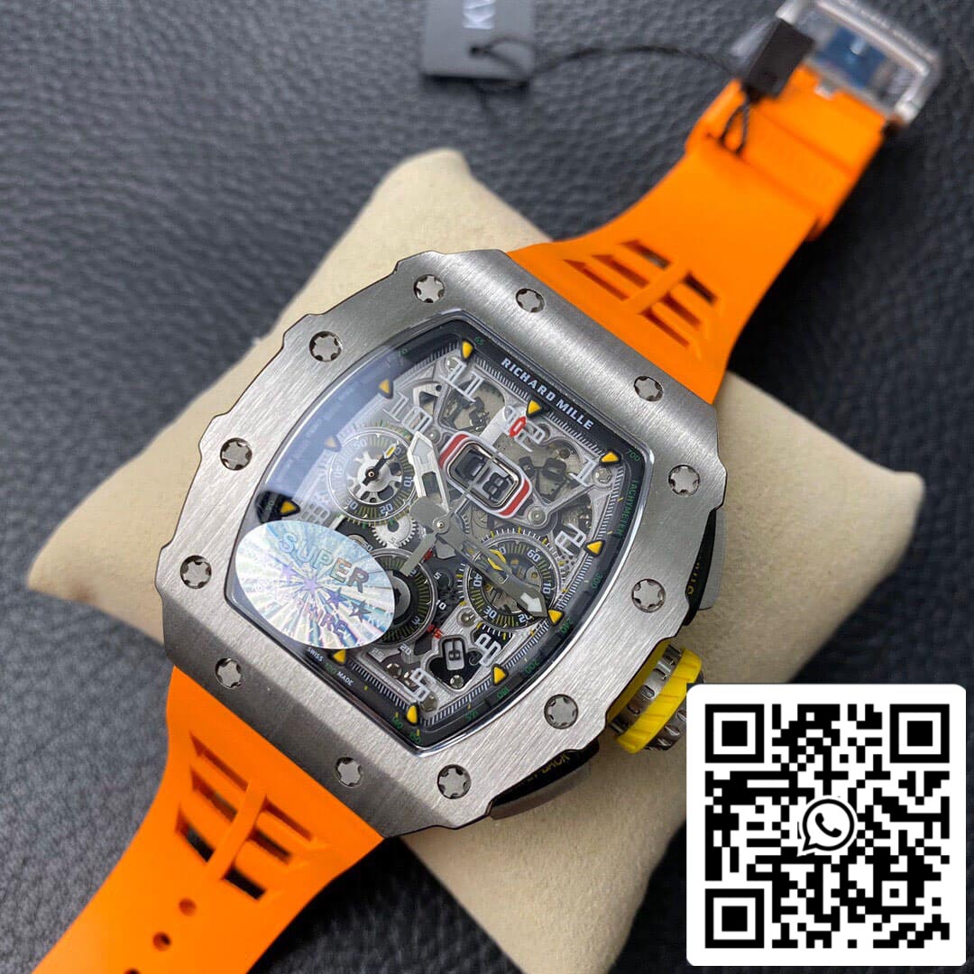 Richard Mille RM11 03 1 1 Best Edition KV Factory Orange Strap