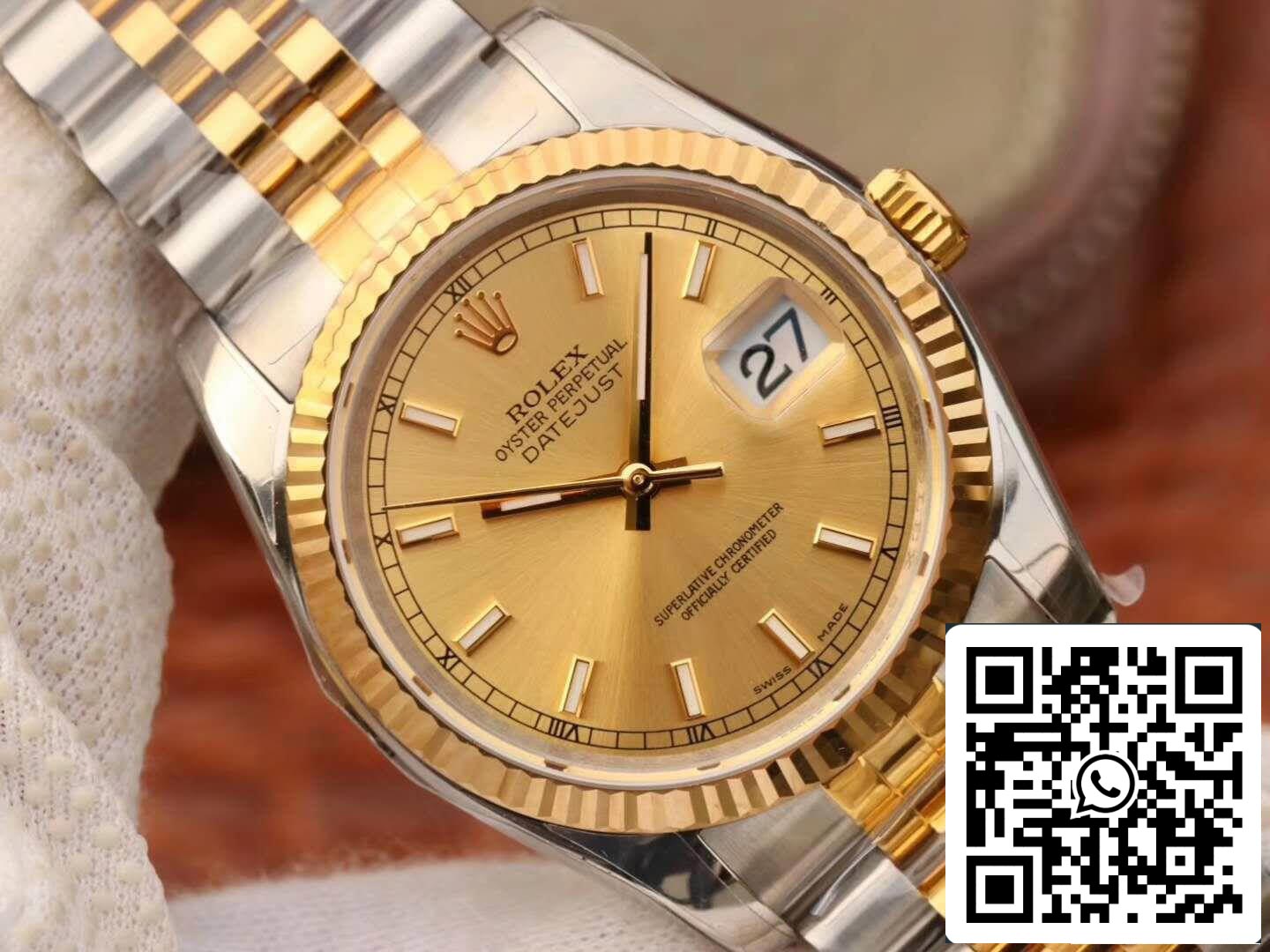 Rolex Datejust II 116333 AR Factory 1:1 Meilleure édition suisse ETA3135 Cadran champagne