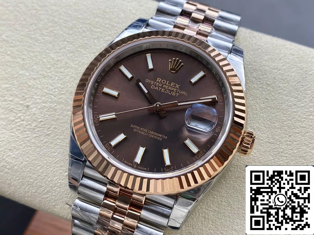 Rolex Datejust M126331-0002 1:1 Meilleure édition VS Cadran marron d'usine