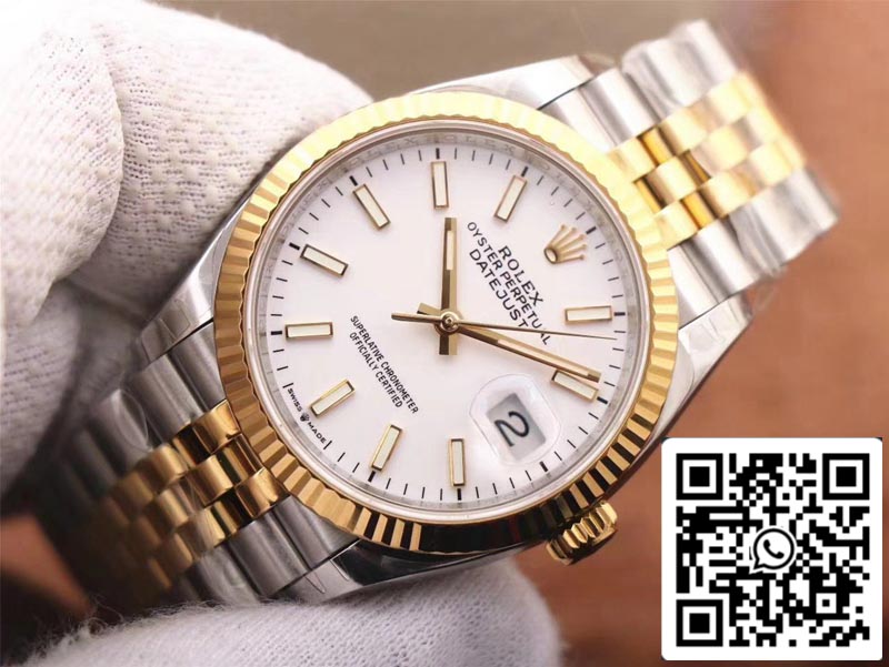 Rolex Datejust M126233-0019 1:1 Meilleure édition EW Factory Cadran blanc Suisse ETA3235