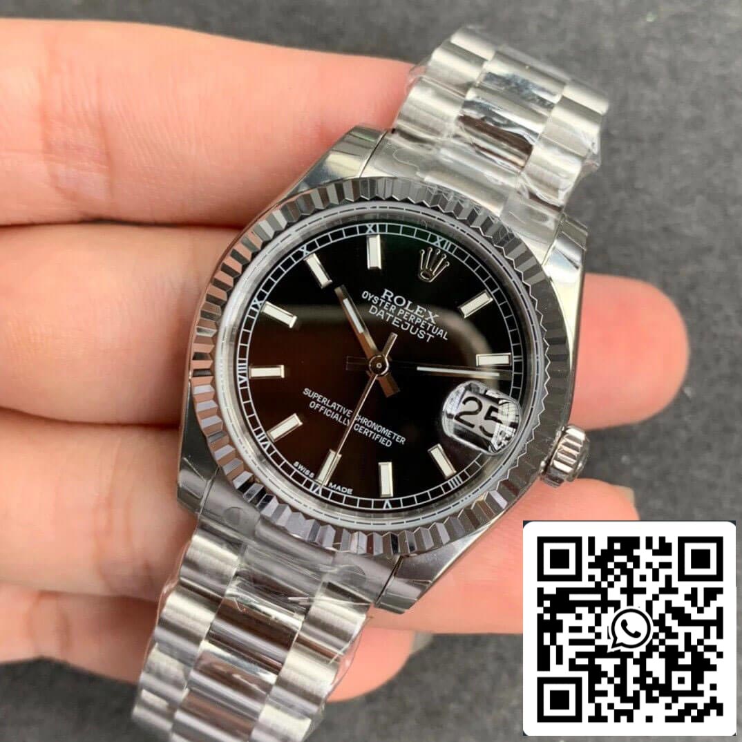 Rolex Datejust M178274-0034 1:1 Meilleure édition GS Factory Cadran noir