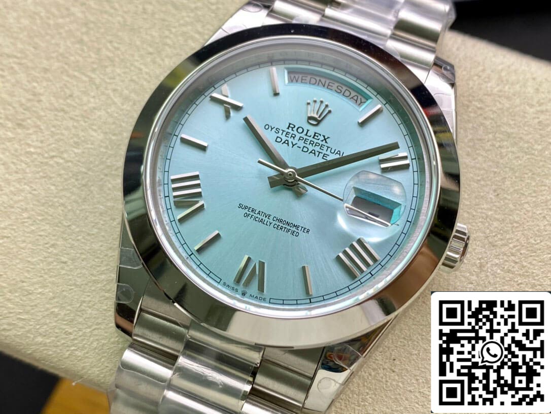 Rolex Day Date M228206-0044 1:1 Meilleure édition EW Factory Cadran bleu glace