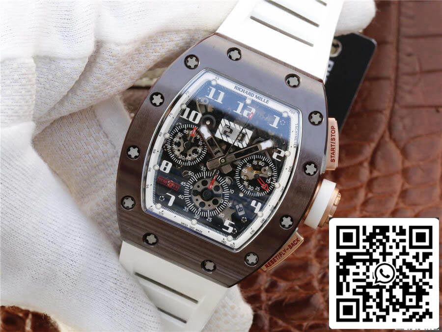 Richard Mille RM011 1:1 Best Edition KV Factory Ceramic White Strap