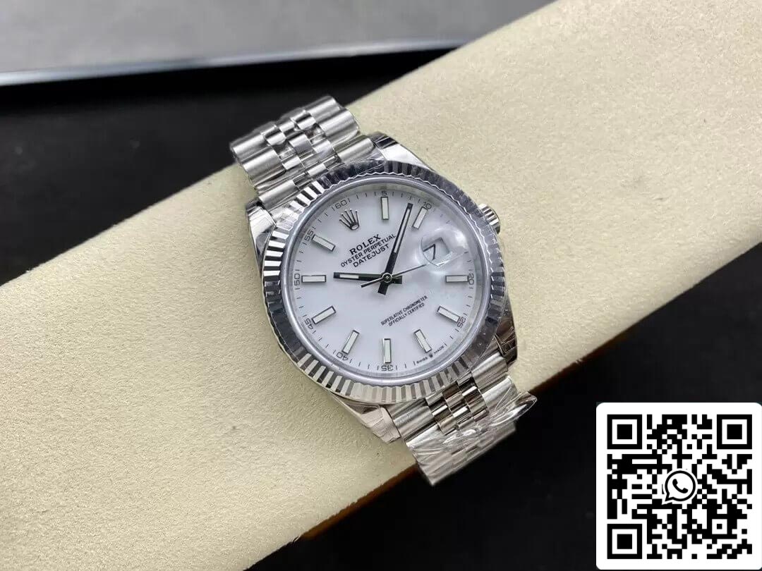 Rolex Datejust M126334-0010 1:1 Best Edition VS Factory Weißes Zifferblatt