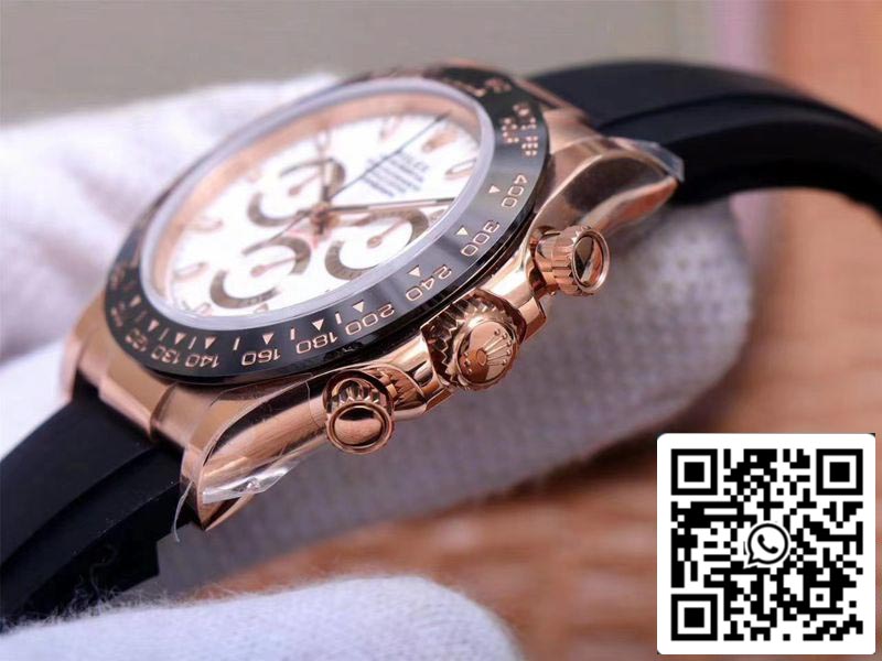 Rolex Daytona M116515LN-0019 1:1 Meilleure édition Noob Factory Cadran blanc Suisse ETA4130