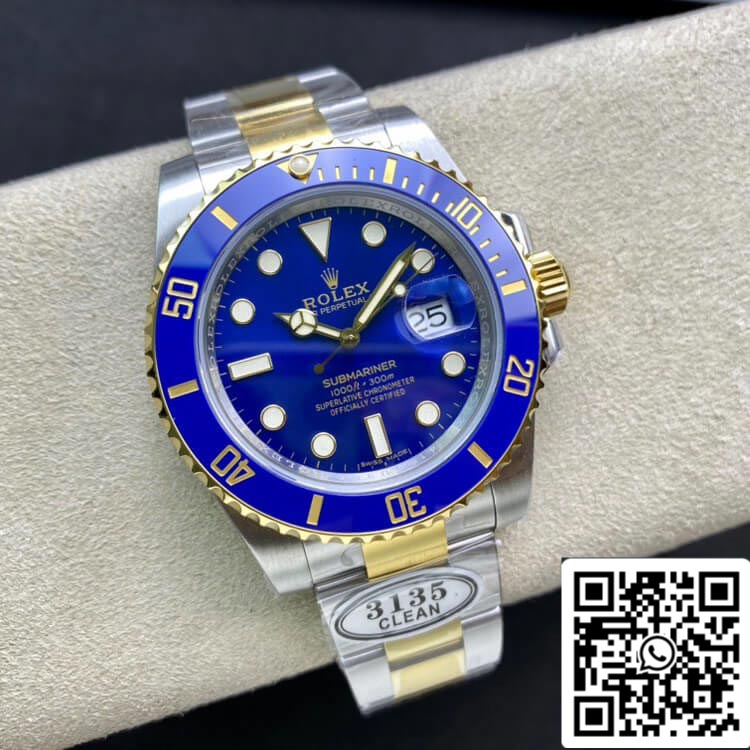 Rolex Submariner 116613LB-97203 1:1 Meilleure édition Clean Factory V4 Lunette bleue