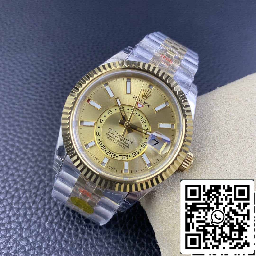 Rolex Sky Dweller M336933-0002 1:1 Meilleure édition Noob Factory V2 Cadran Champagne