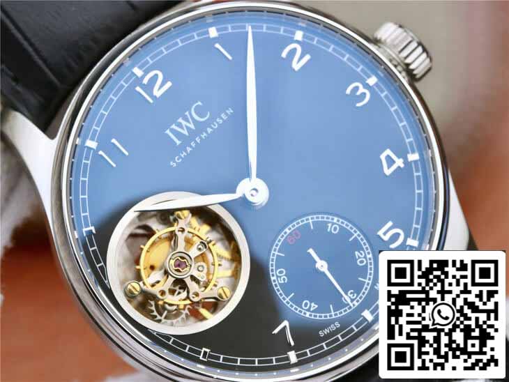 IWC Portuguese Tourbillon 1:1 Best Edition ZF Factory Black Dial