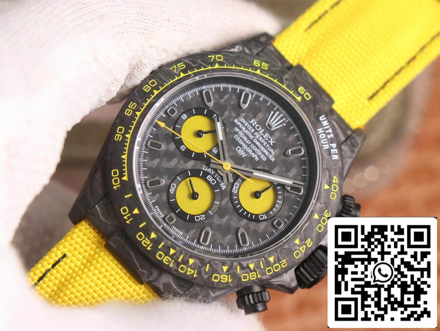 Rolex Daytona Diw Retrofit Version 1:1 Meilleure édition WWF Factory Cadran en fibre de carbone