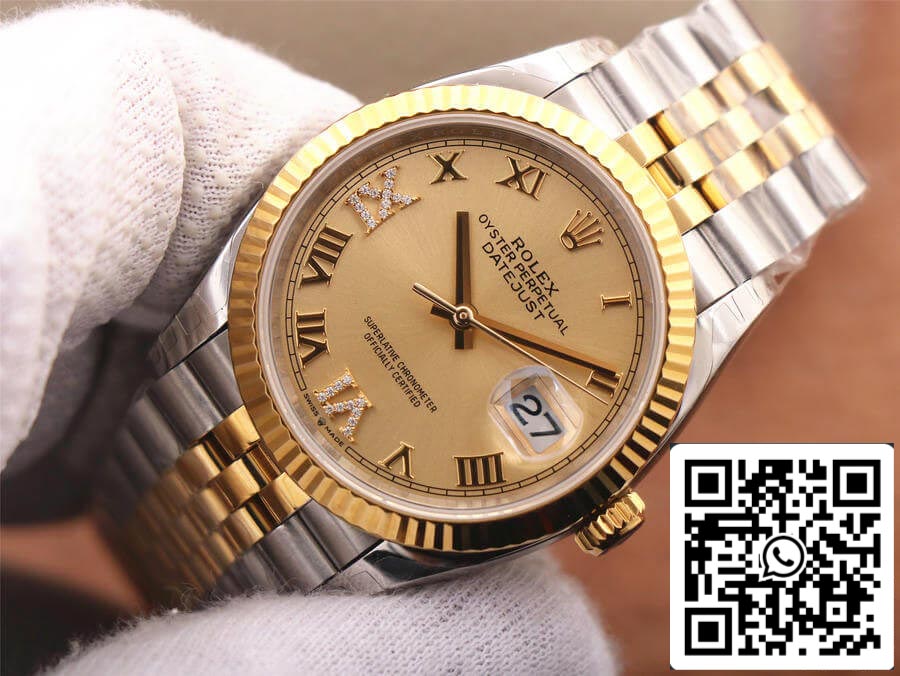 Rolex Datejust 126233 1:1 Best Edition EW Factory Gold Dial