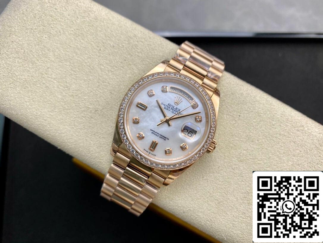 Rolex Day Date 128238 1:1 Best Edition EW Factory V2 Diamond-set Bezel