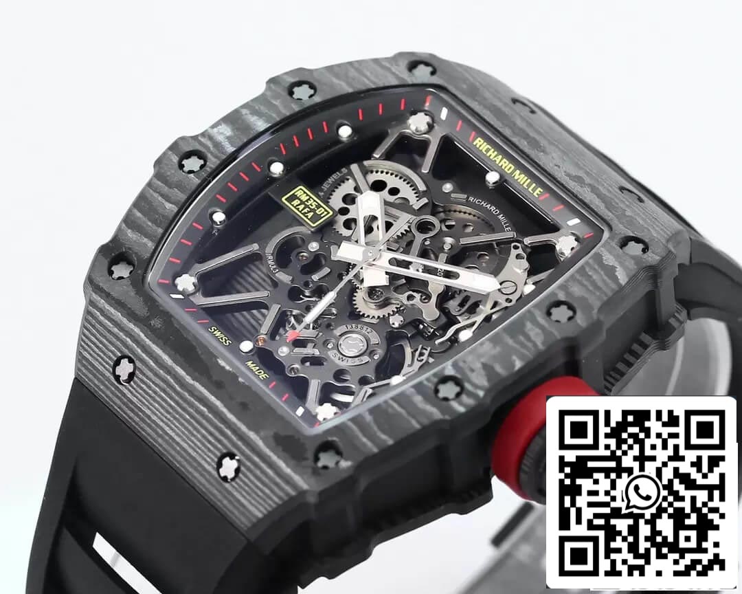 Richard Mille RM35-01 1:1 Best Edition BBR Factory Black Rubber Strap