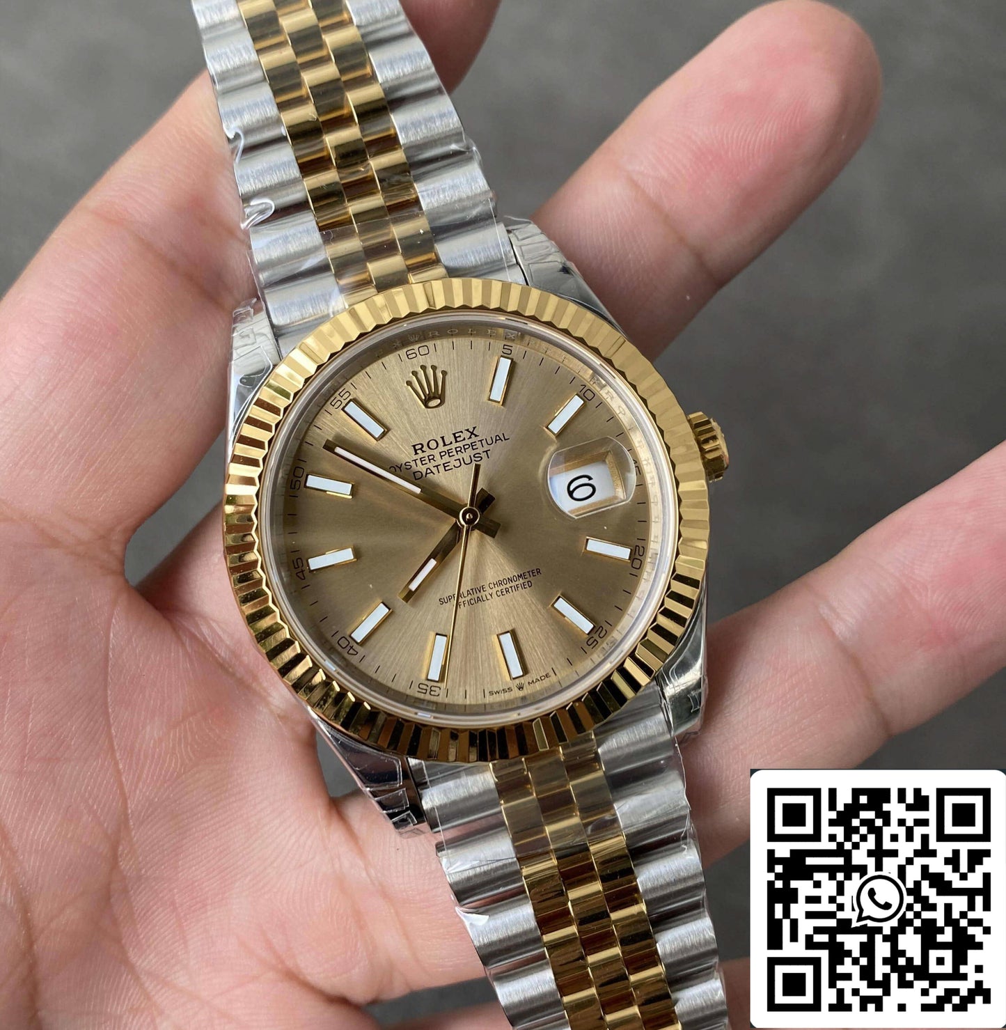 Rolex Datejust M126333-0010 41 mm 1:1 Best Edition VS Factory Gold Lünette