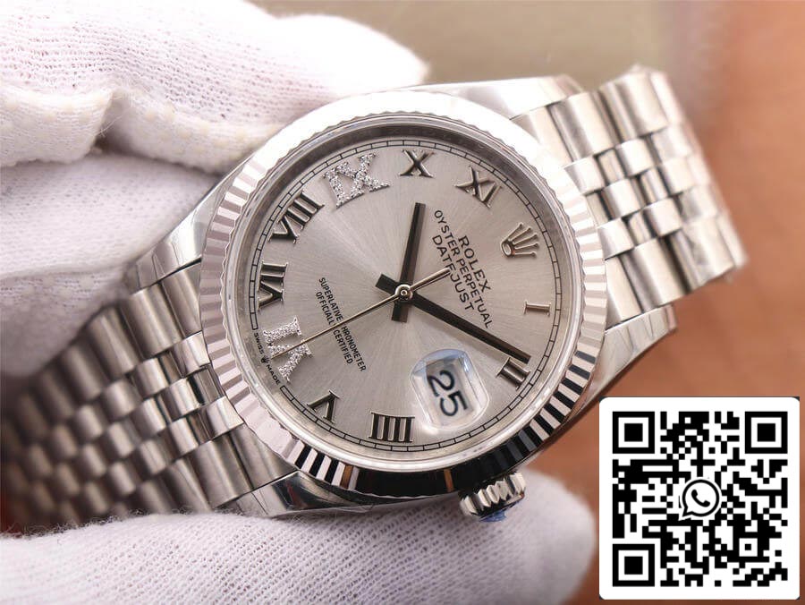 Rolex Datejust M126234-0029 1:1 Meilleure édition EW Factory Cadran argenté