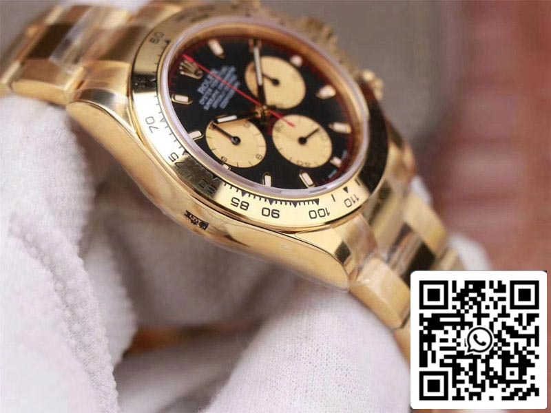 Rolex Daytona M116508-0009 1:1 Meilleure édition Noob Factory Cadran noir Suisse ETA4130