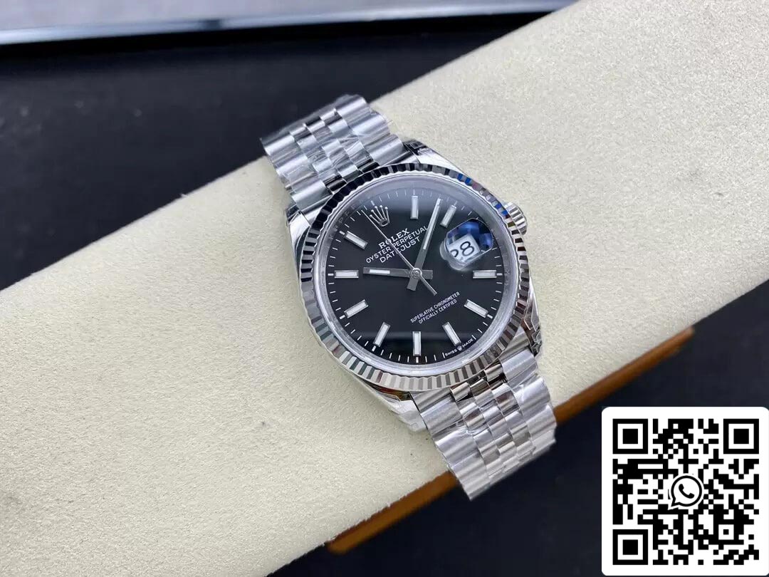 Rolex Datejust M126234-0015 36MM 1:1 Meilleure édition VS Cadran noir d'usine