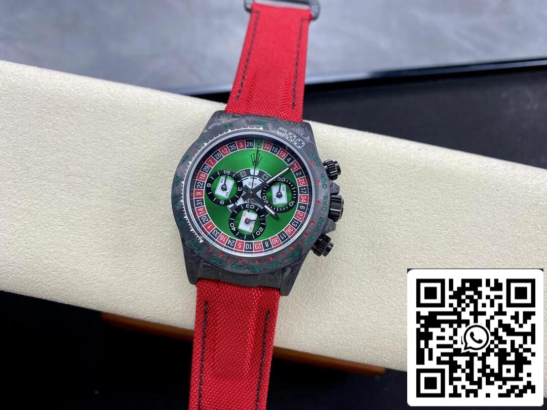 Rolex Daytona Cosmograph Carbon Fiber Diw Custom Version 1:1 Best Edition Noob Factory Green Dial