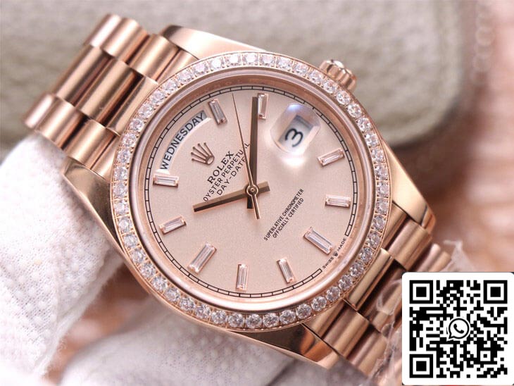 Rolex Day Date M228345RBR-0007 1:1 Best Edition EW Factory Rose Gold