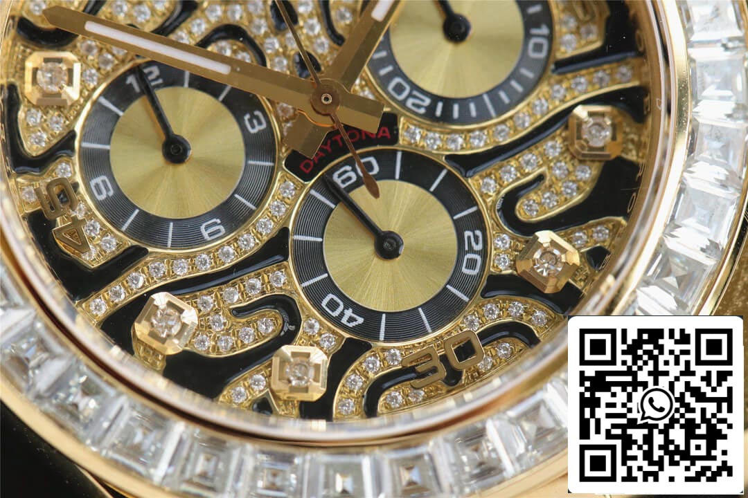 Rolex Cosmograph Daytona 116588 TBR 1:1 Meilleure édition Noob Factory Lunette en or jaune et diamants