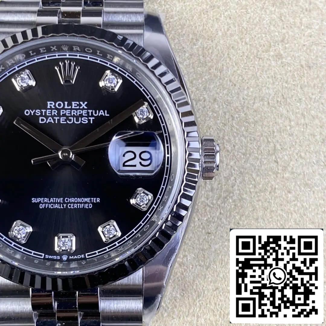 Rolex Datejust M126234-0027 36MM 1:1 Meilleure édition Clean Factory Cadran noir