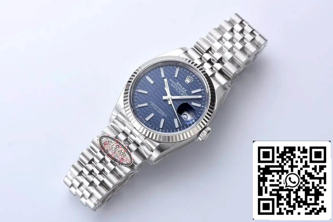 Rolex Datejust 36MM M126234-0049 1:1 Meilleure édition Clean Factory Cadran bleu