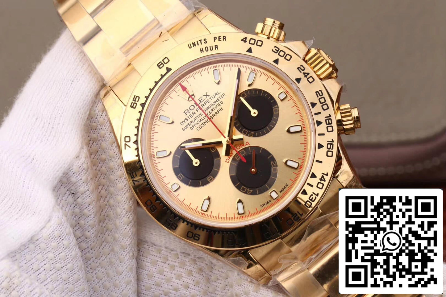 Rolex Daytona 116508 1:1 Meilleure édition JH Factory Or jaune Noir Chronographe