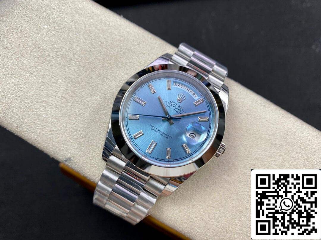 Rolex Day Date 228206 1:1 Best Edition EW Factory Ice Blue Dial