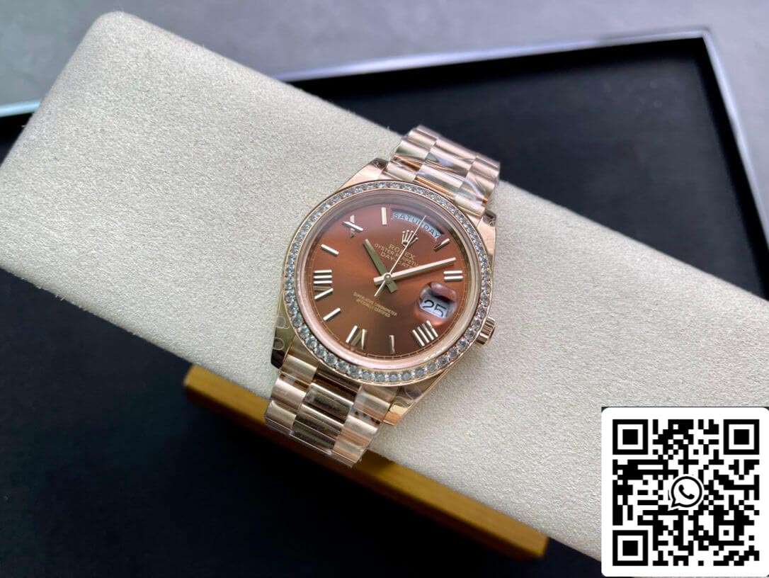 Rolex Day Date M228345RBR-0009 1:1 Best Edition EW Factory Brown Dial