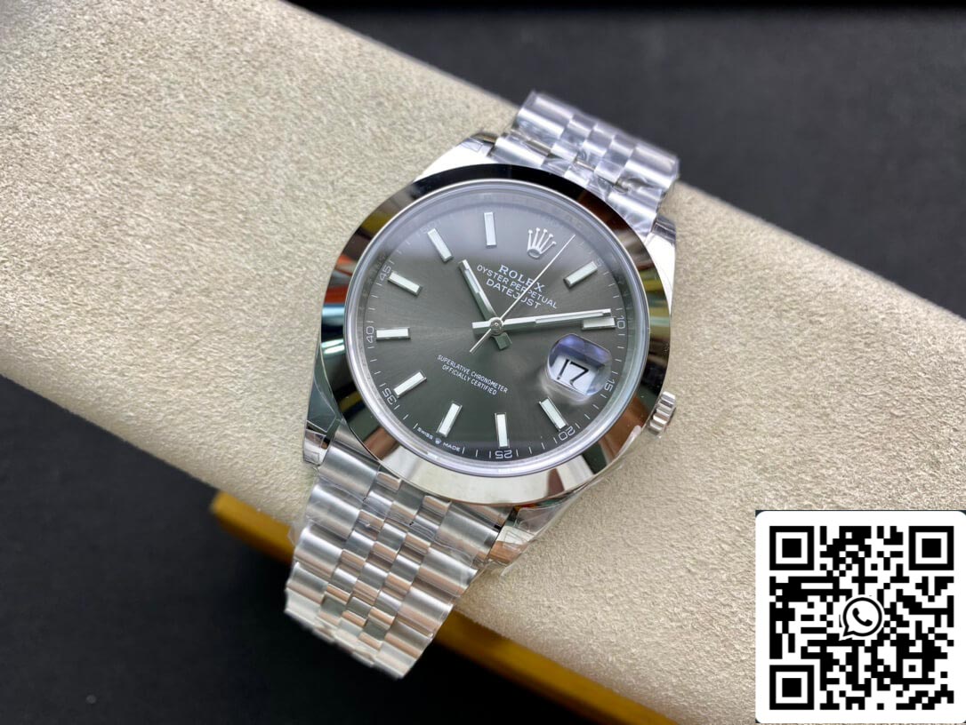 Rolex Datejust M126300-0008 1:1 Jante lisse VS Cadran gris d'usine