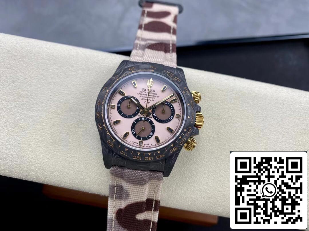 Rolex Daytona Cosmograph Diw Version personnalisée 1:1 Meilleure édition Noob Factory Boîtier en fibre de carbone