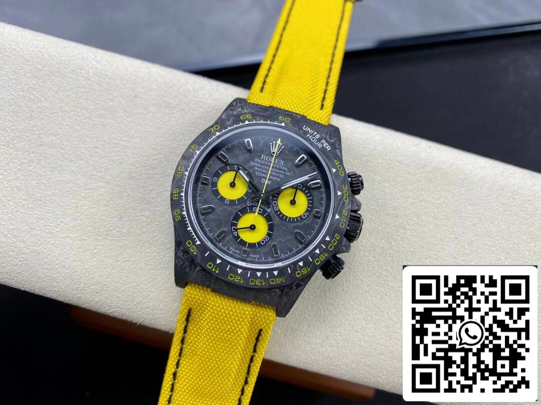 Rolex Daytona Cosmograph Diw Version personnalisée 1:1 Meilleure édition Noob Factory Fibre de carbone