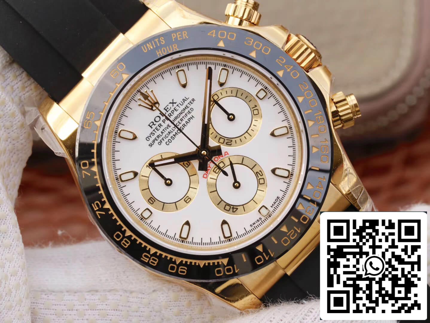 Rolex Daytona Cosmograph M116518ln-0041 1:1 Meilleure édition JH Factory Lunette en céramique