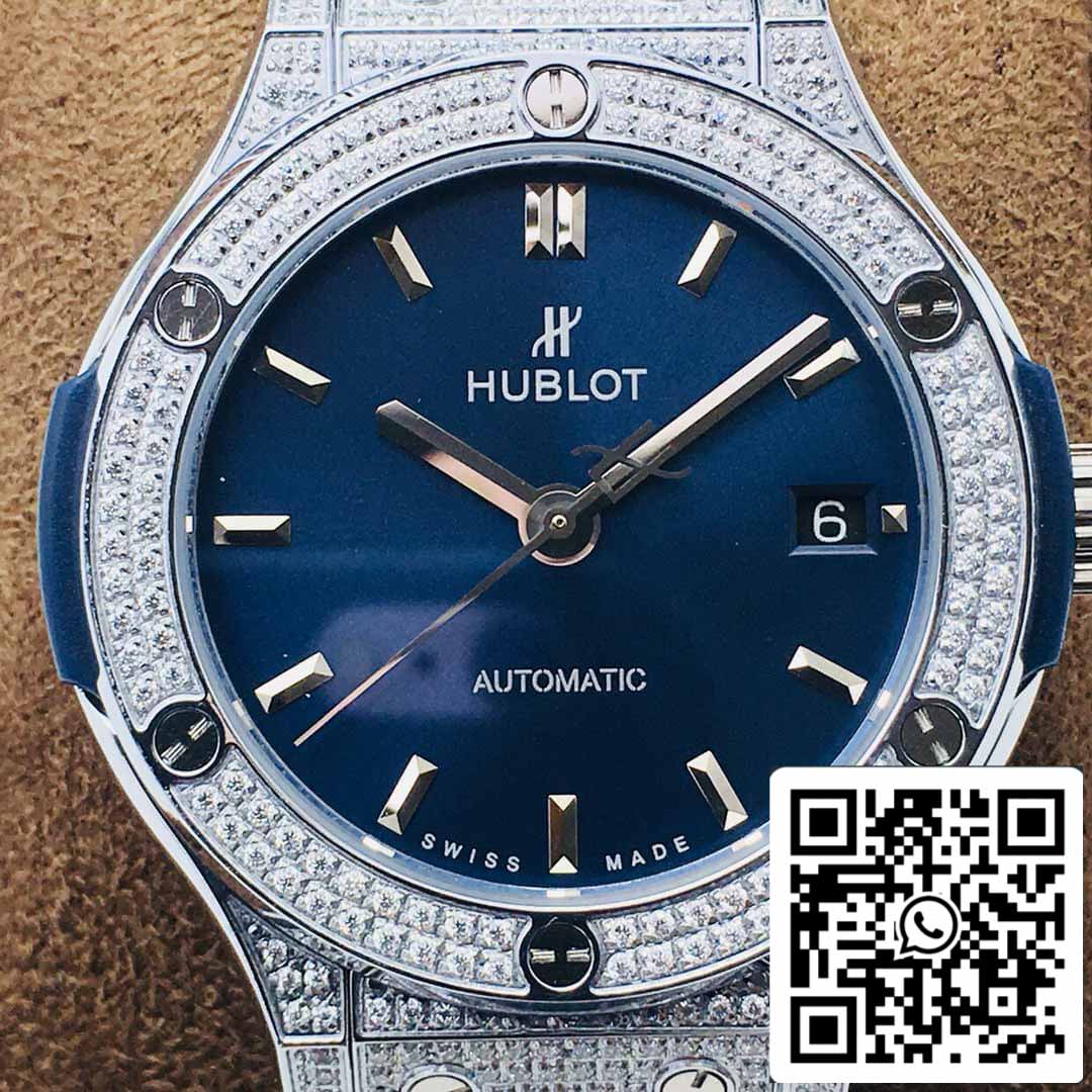 Hublot Classic Fusion 38MM 1:1 Best Edition HB Factory Diamond Blue Dial