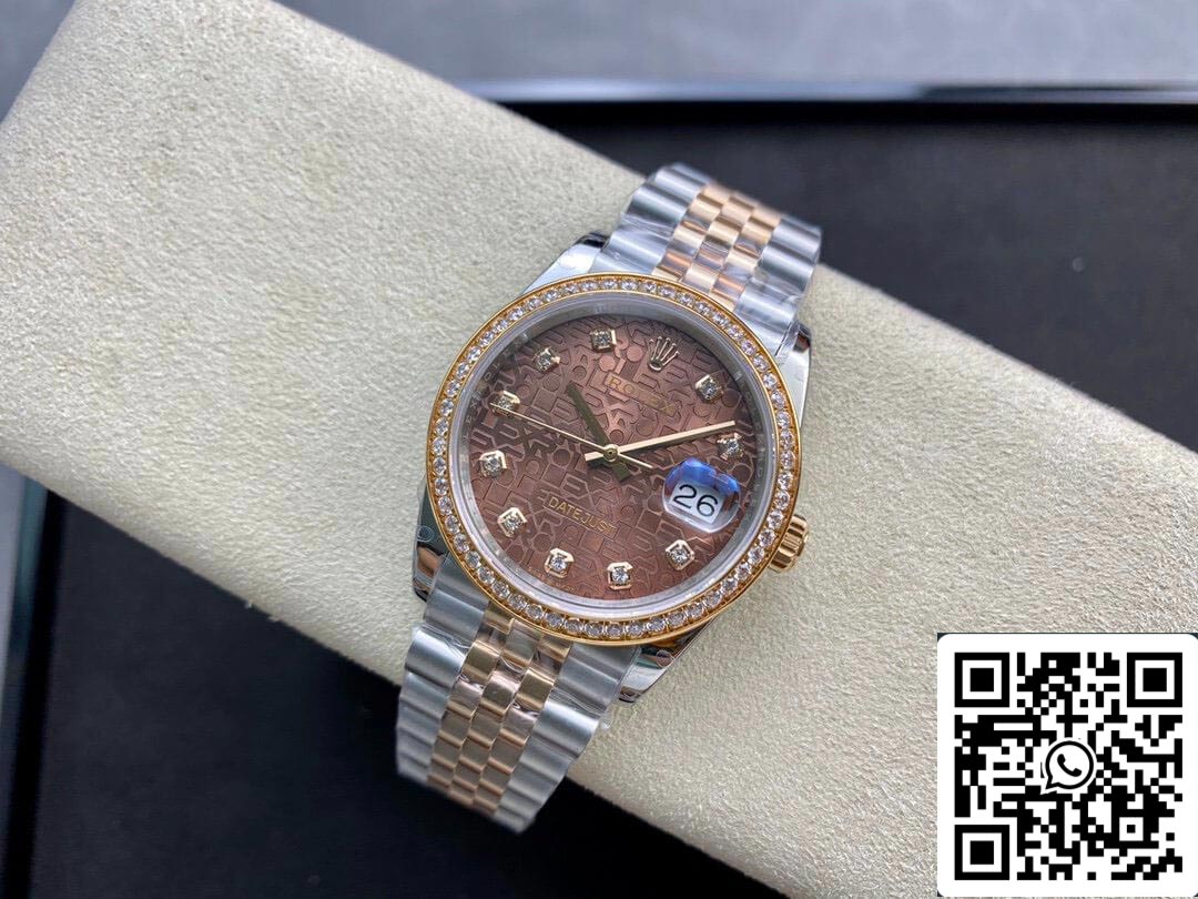 Rolex Datejust M126281RBR-0013 1:1 Meilleure édition BP Factory Cadran marron