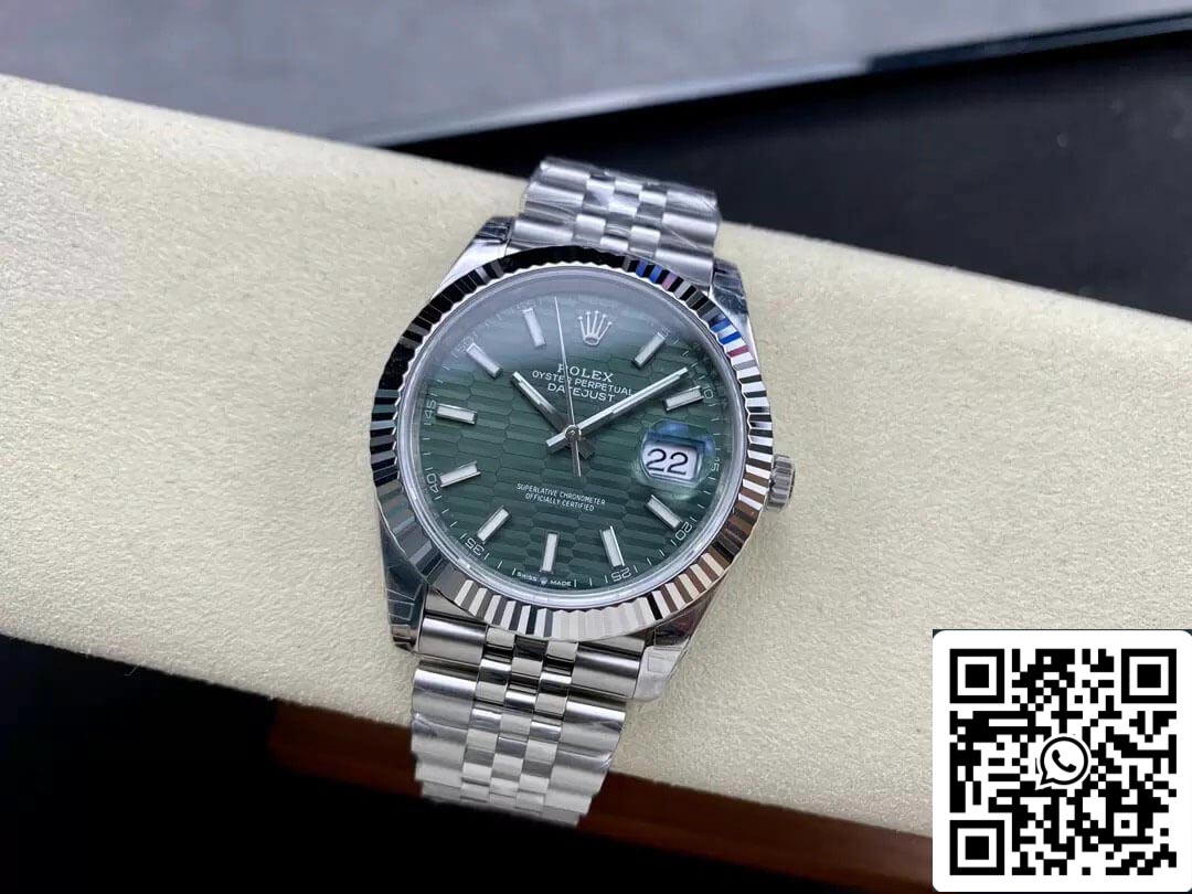 Rolex Datejust M126334-0030 41MM 1:1 Meilleure édition VS Cadran vert d'usine